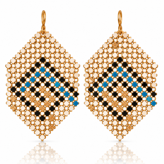Spiral Path Vintage Mesh Earrings
