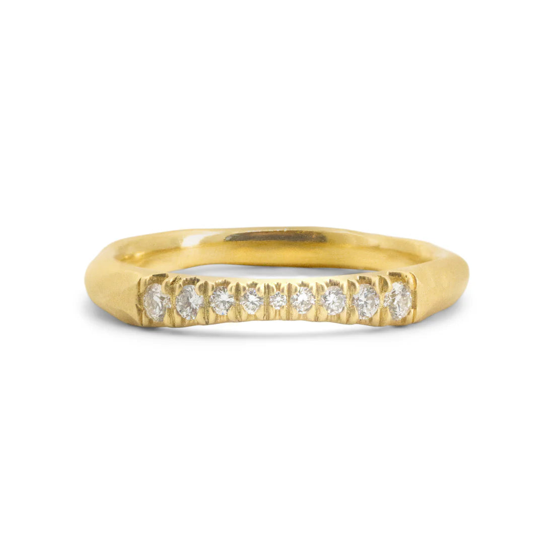 Petite Trellis Diamond Band – 18k Gold