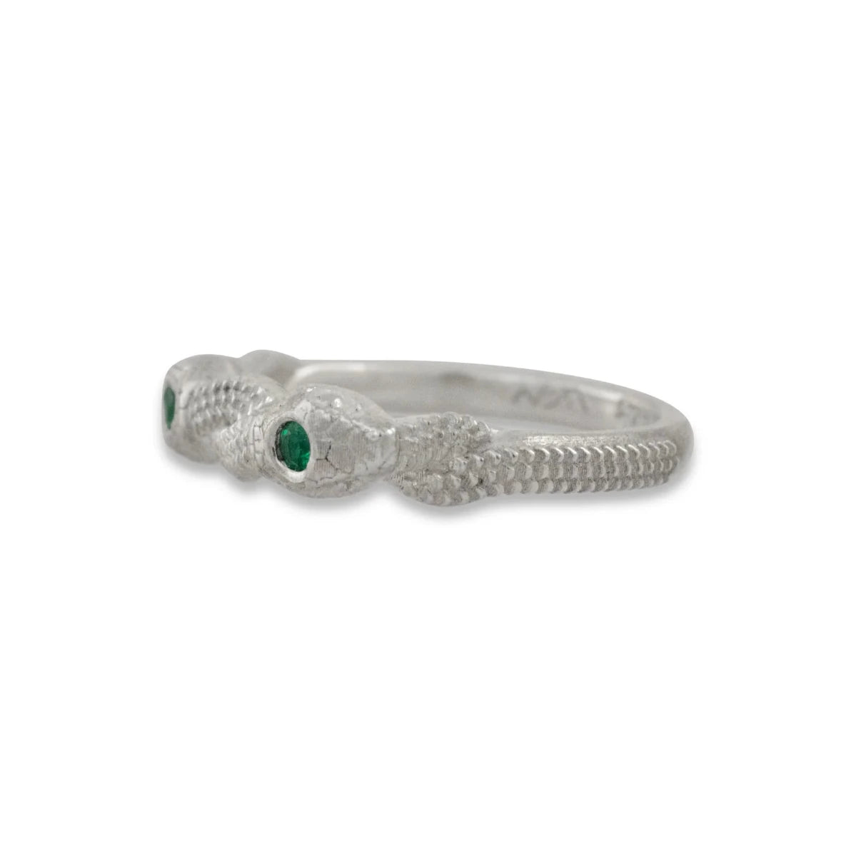 Symbiosis Ring with Emeralds - Sterling Silver