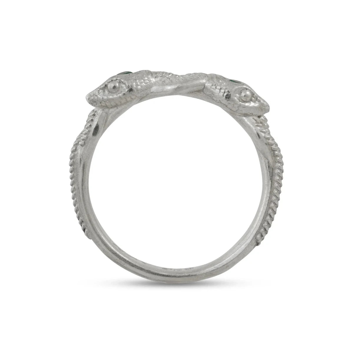 Symbiosis Ring with Emeralds - Sterling Silver