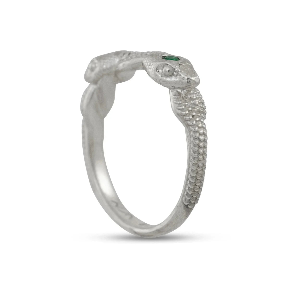 Symbiosis Ring with Emeralds - Sterling Silver