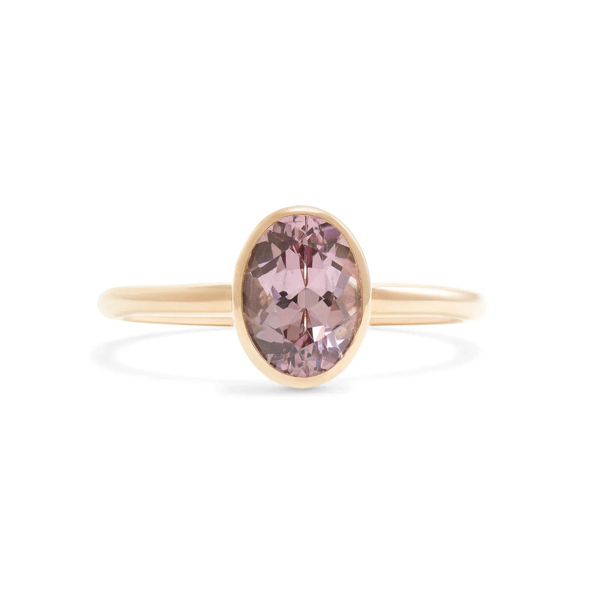Mahenge Garnet Solitaire Ring - 14k Rose Gold
