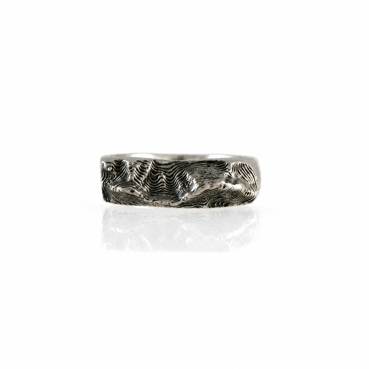 Sandia Topo Band – Sterling Silver