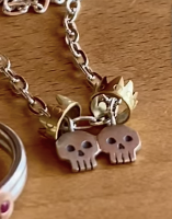 Skull Buddies Necklace With Crowns