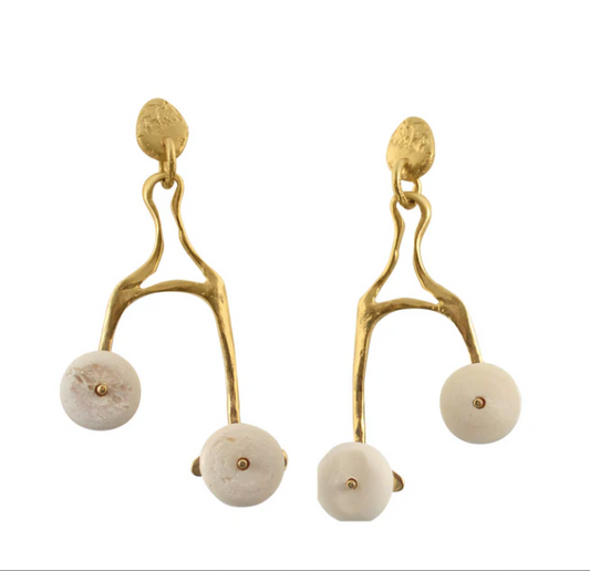 The Crossroads Bone Disc Earrings 1.0