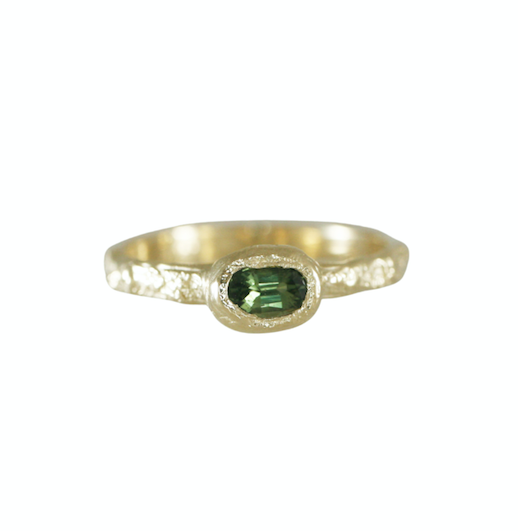 Petite Sapphire Petra Ring – 14k Yellow Gold