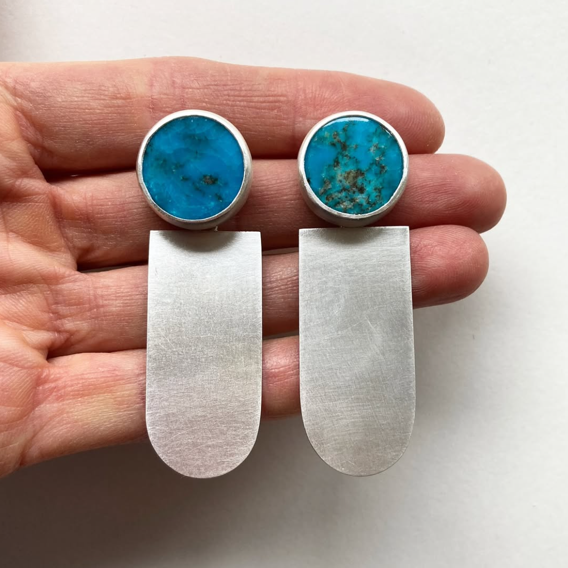 Kara Dangle Drop Earrings – Turquoise & Sterling Silver