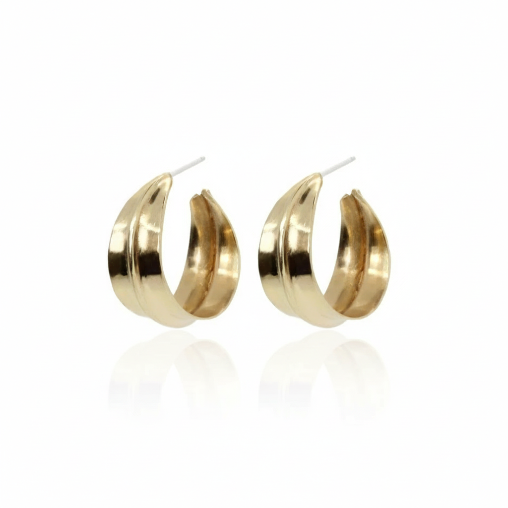 Small Bronze Sahara Ridge Hoop Earrings