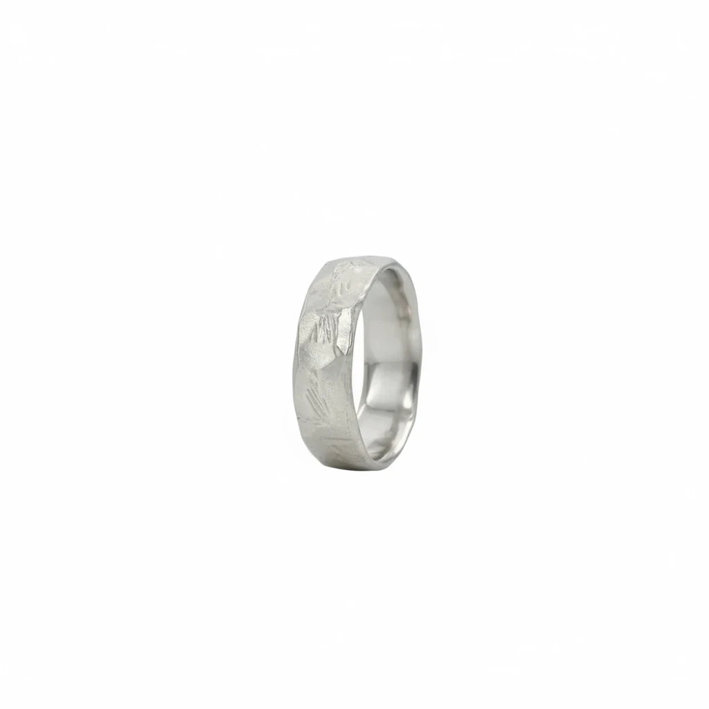 Sterling Silver Carved Band Ring
