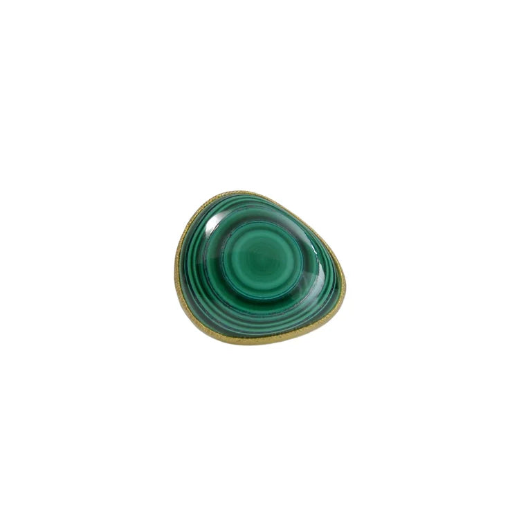 Malachite Shine Ring – Recycled Sterling Silver & 22k Gold