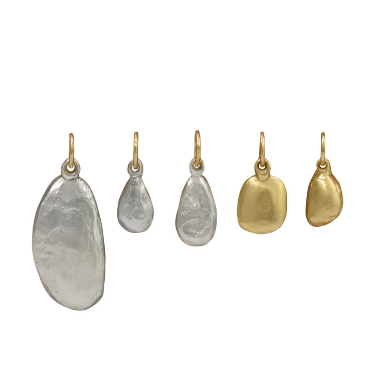 Opal Shimmer Pendant  Bitty – Sterling Silver & 18k Gold