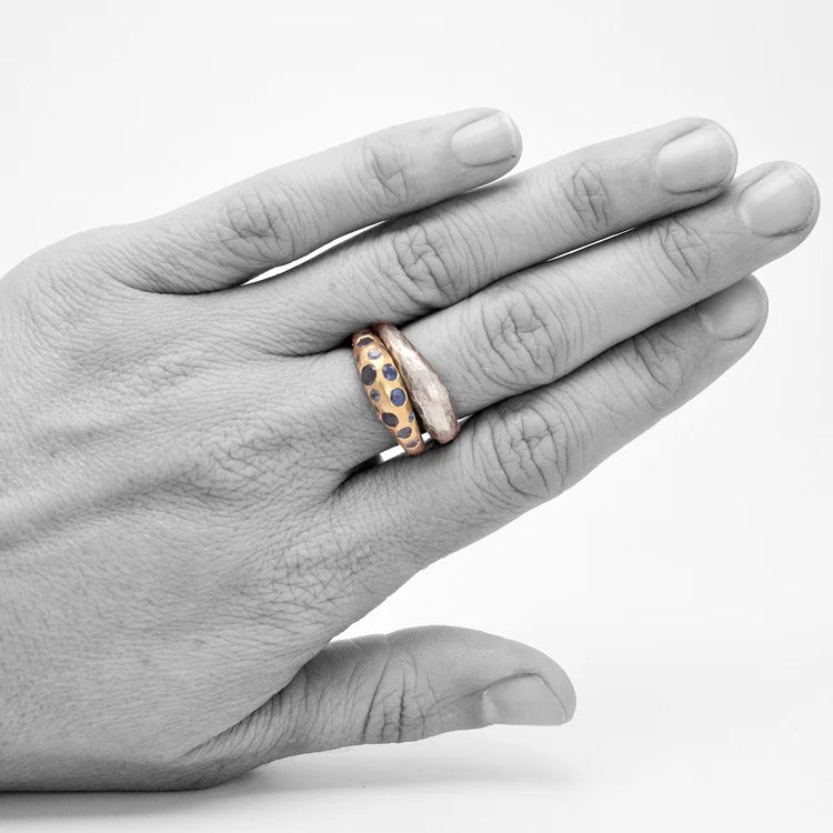 Bronze Ellipse Band Stacking Ring