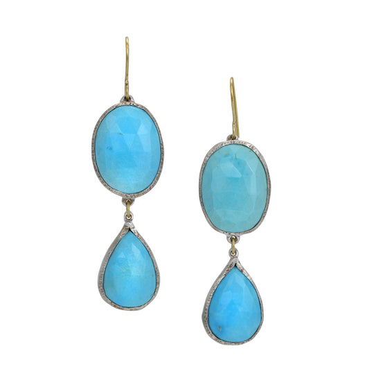 Turquoise Double Drop Earrings