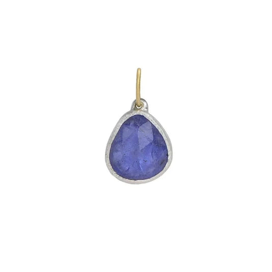 Tanzanite Shimmer Pendant – Sterling Silver & 18k Gold