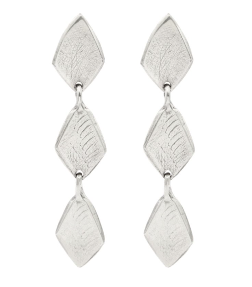 Silver Asali Triple Drop Earrings