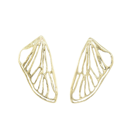 Petite Cicada Wing Earrings - Sterling Silver or 14k Gold Plated