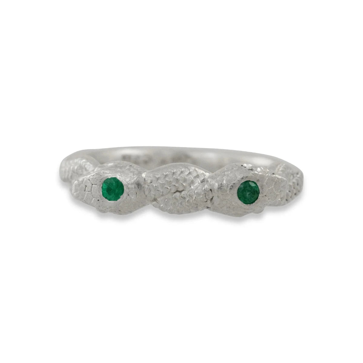 Symbiosis Ring with Emeralds - Sterling Silver
