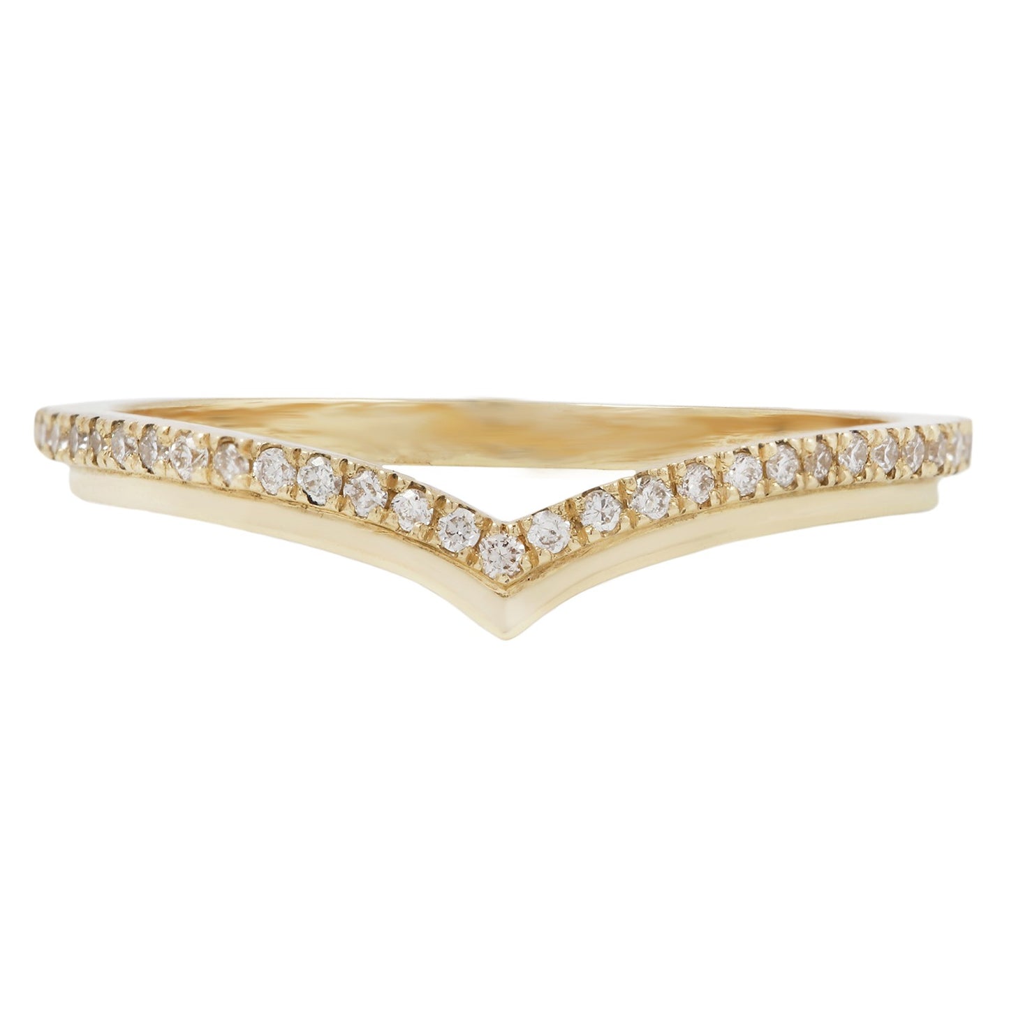 Stepped White Diamond Nesting Band