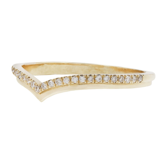 Stepped White Diamond Nesting Band