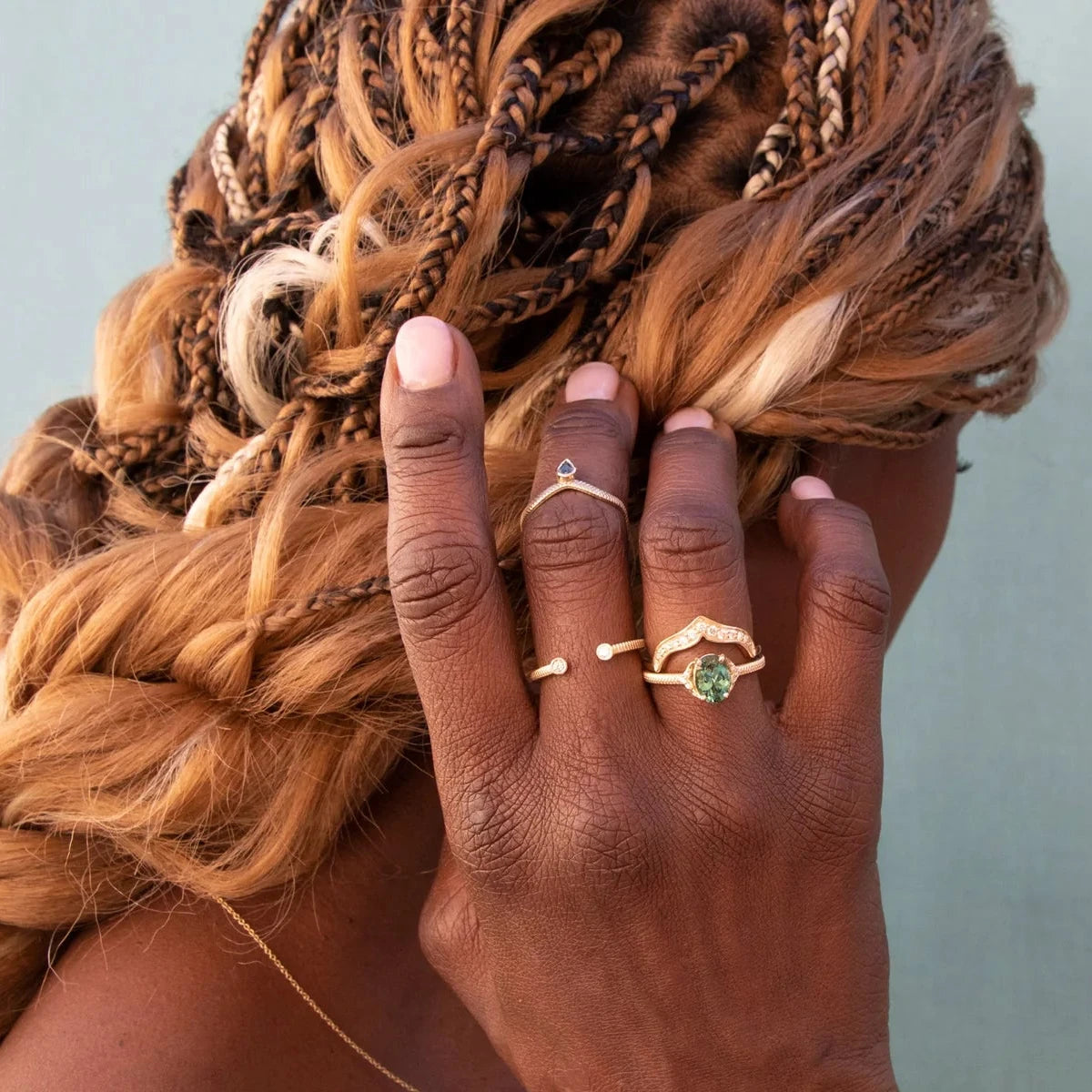 Mermaid Tail Diamond Ring – 14k Gold