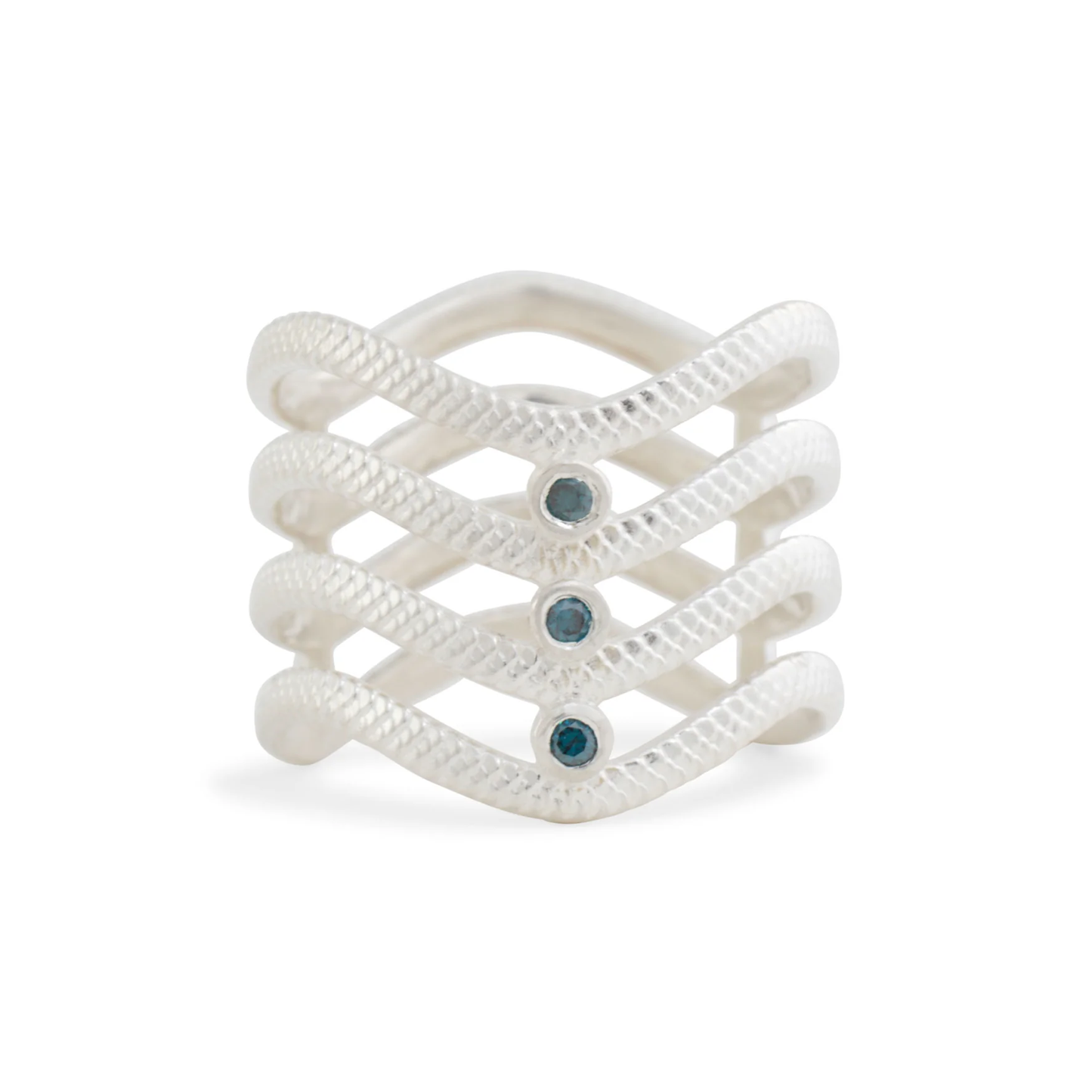 Ocean Waves Diamond Ring