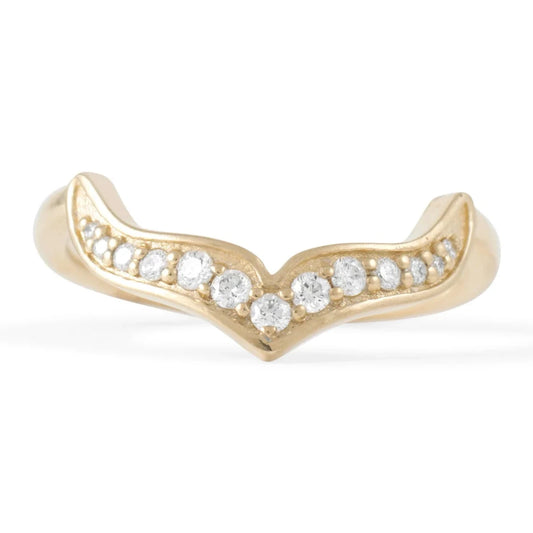Mermaid Tail Diamond Ring – 14k Gold