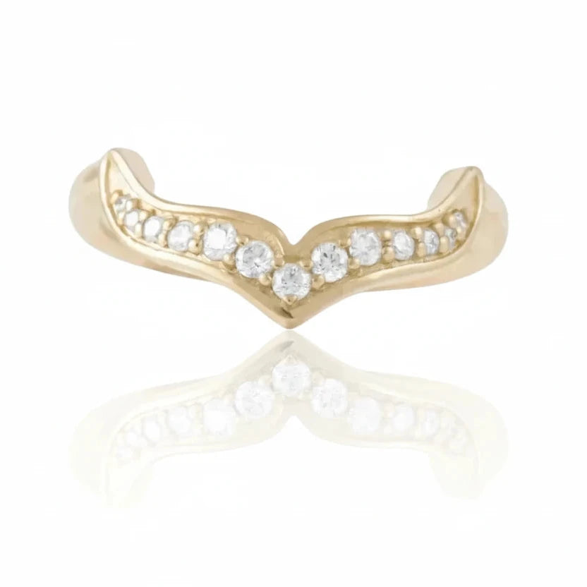 Mermaid Tail Diamond Ring – 14k Gold