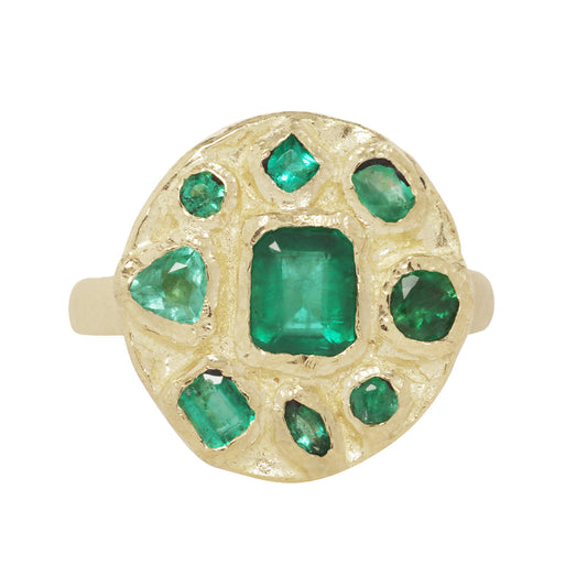 Symplegma Emerald Signet Ring