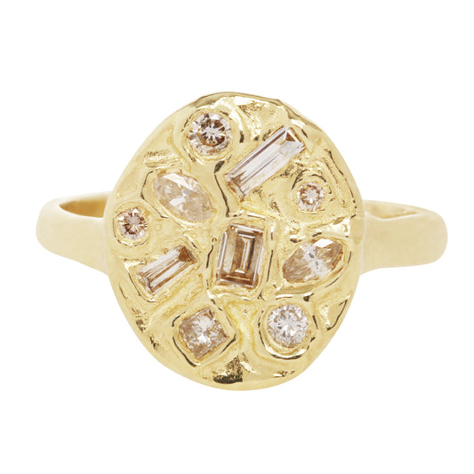 Symplegma Diamond Signet Ring