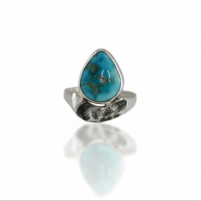 Taos Ski Valley Hug Ring – Sterling Silver & Turquoise