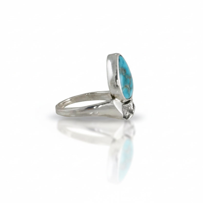 Taos Ski Valley Hug Ring – Sterling Silver & Turquoise