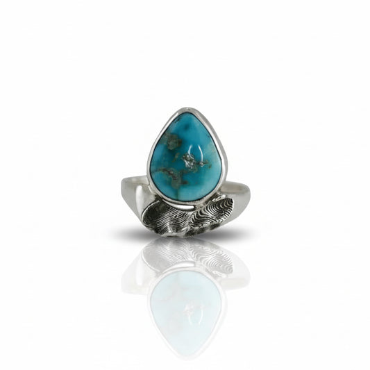 Taos Ski Valley Hug Ring – Sterling Silver & Turquoise