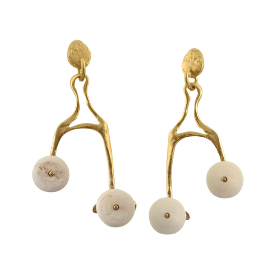 The Crossroads Bone Disc Earrings 1.0
