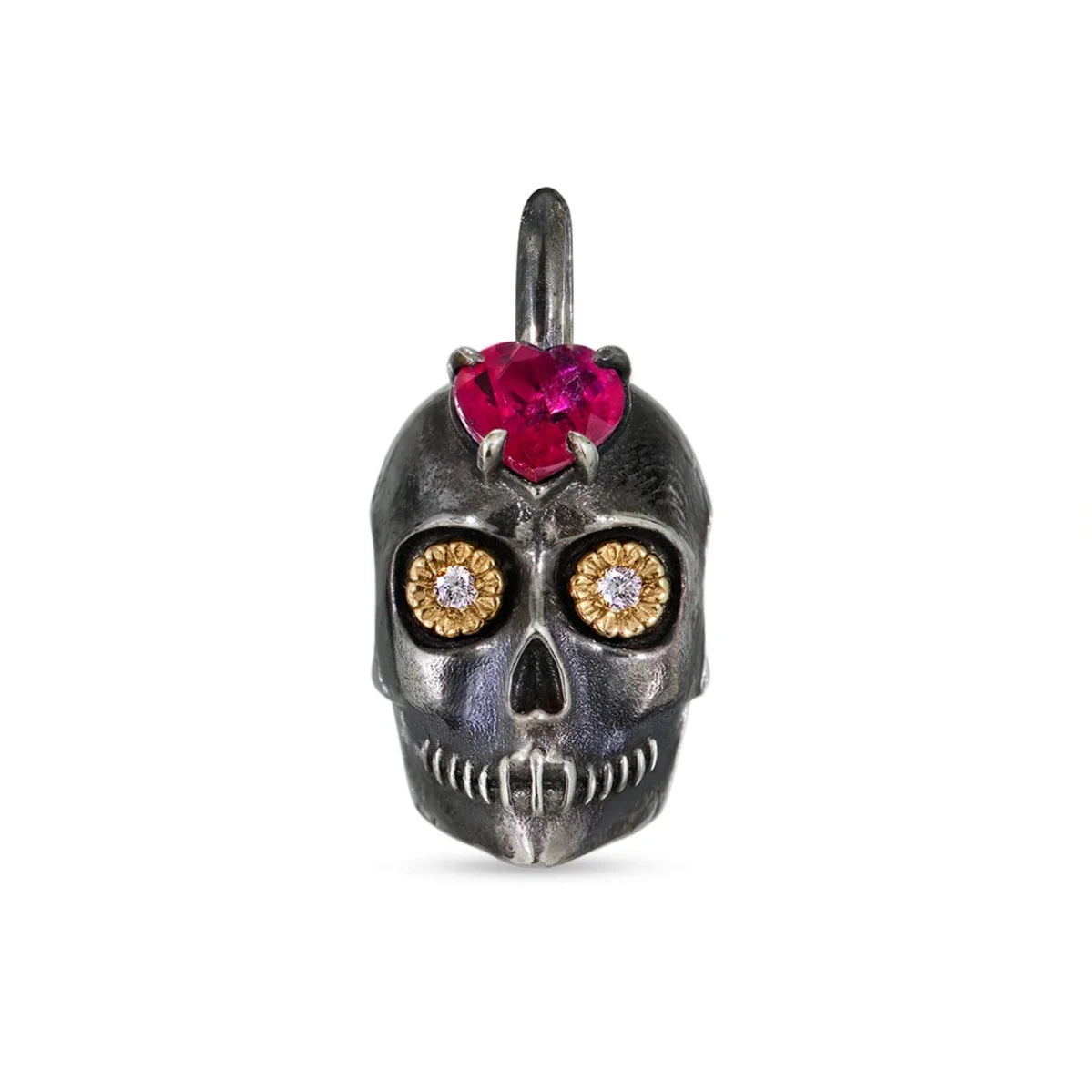Eternal Vow Skull Pendant, Mixed Metals