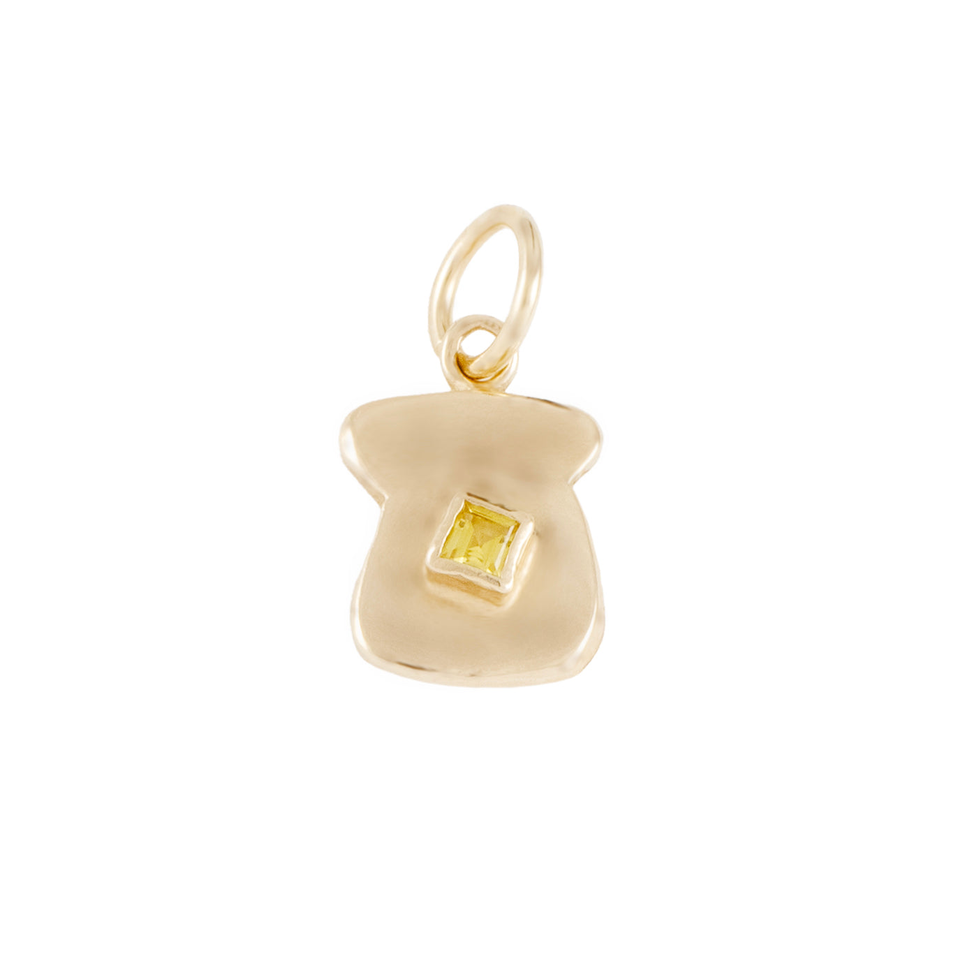 Toast Charm - 14k Gold & Sapphire
