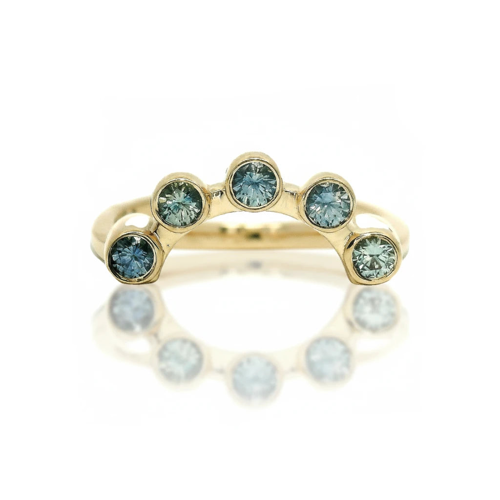 The Cassiopeia Band - 14k Gold & Montana Sapphires