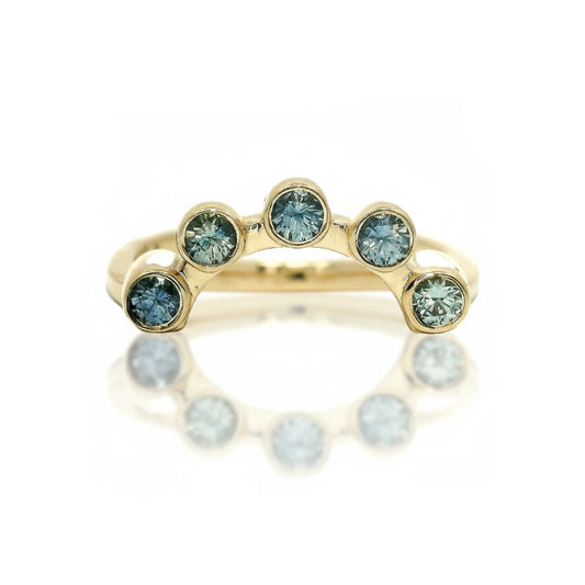 The Cassiopeia Band - 14k Gold & Montana Sapphires