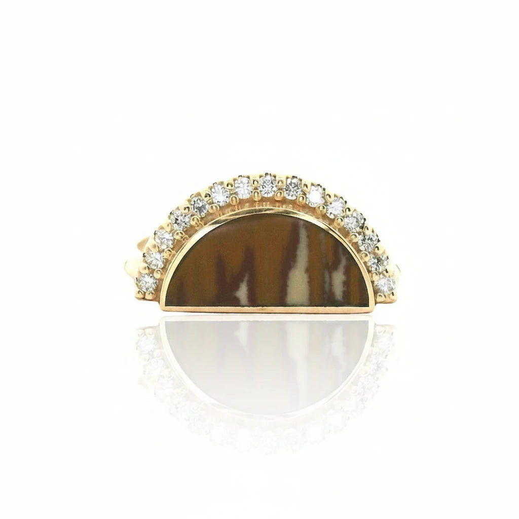 The Pave Alba Ring - 14k gold