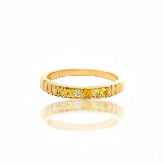 The Lyra Band - 14k Gold & Montana Sapphires