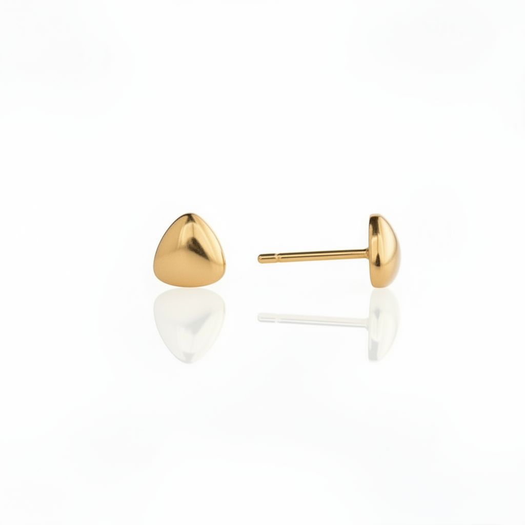 Gold Fete Studs - Solid 14k Yellow Gold
