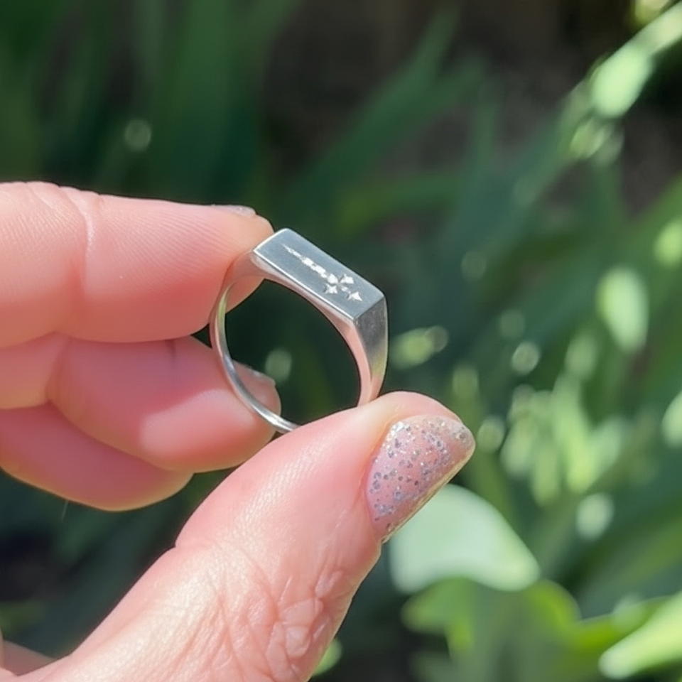 Choose Your Weapon Signet Ring - Sterling Silver