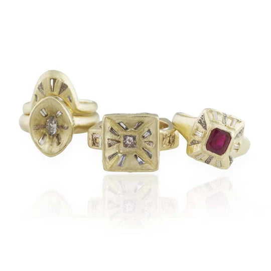 Arcturus Ring • 14k Gold Ruby & Diamond Ring