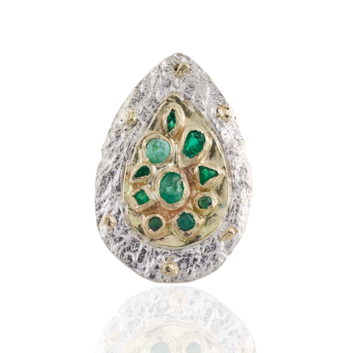 Fragmented Emerald Ring