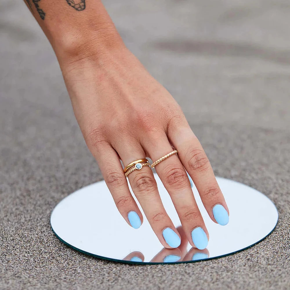 Everyday Naz Ring - 14k Brown Gold & Montana Sapphire