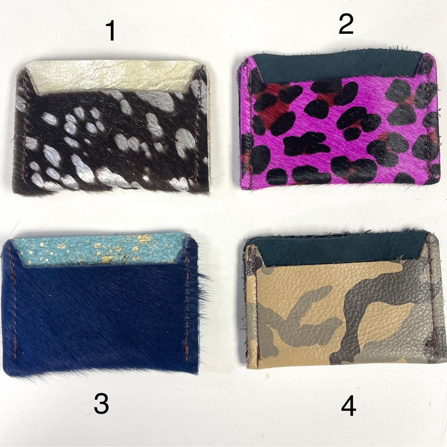 Four speer slim leather wallets