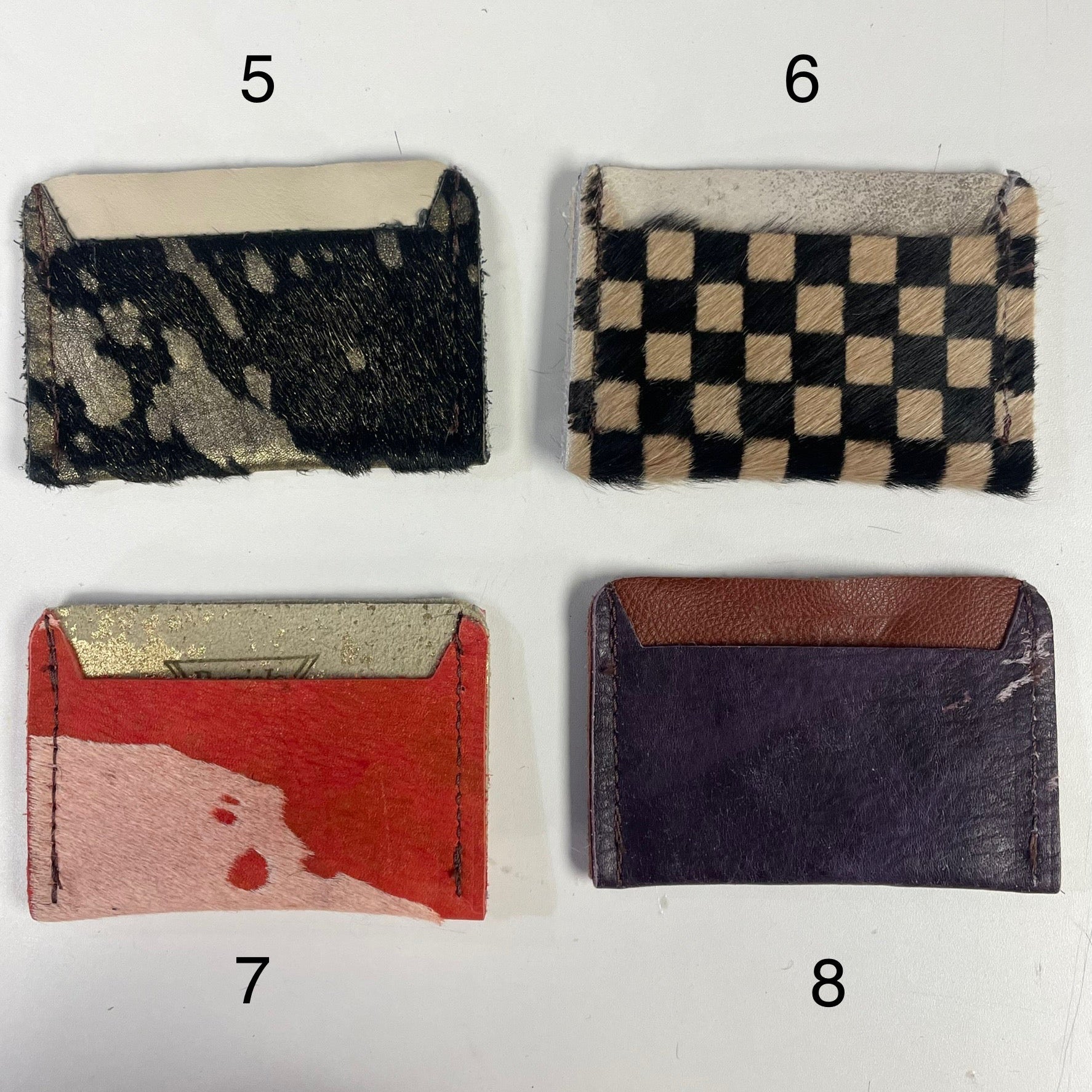 Four speer slim leather wallets