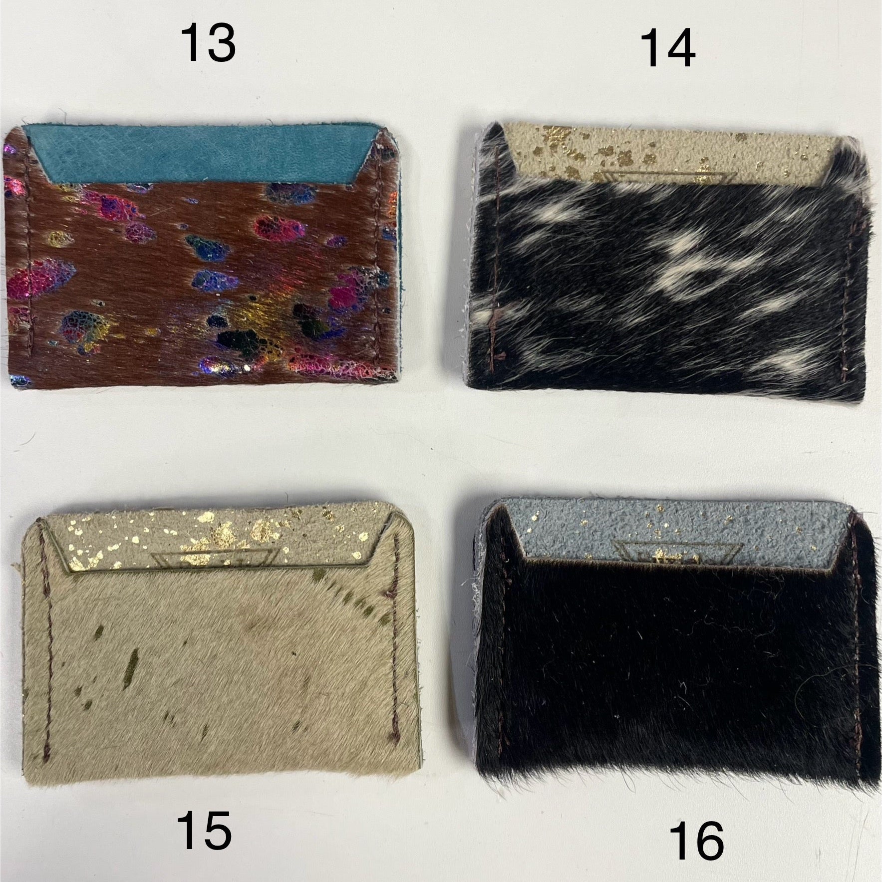 Four speer slim leather wallets