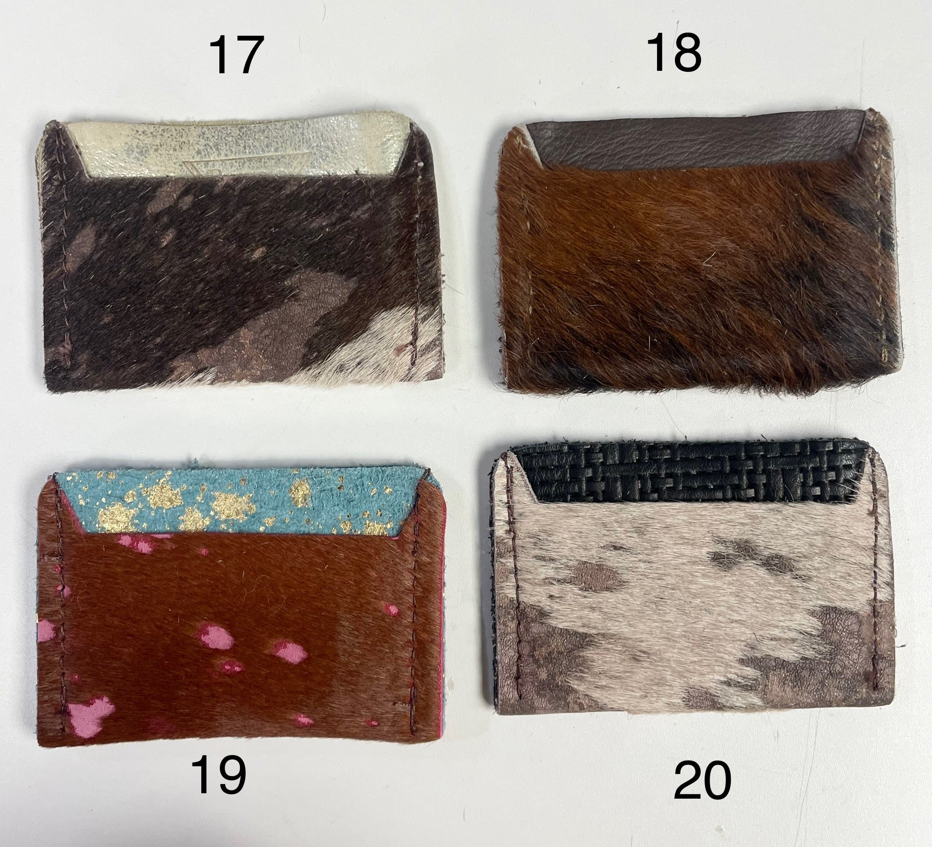 Four speer slim leather wallets