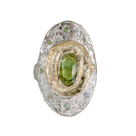 Fragmented Green Sapphire Ring II