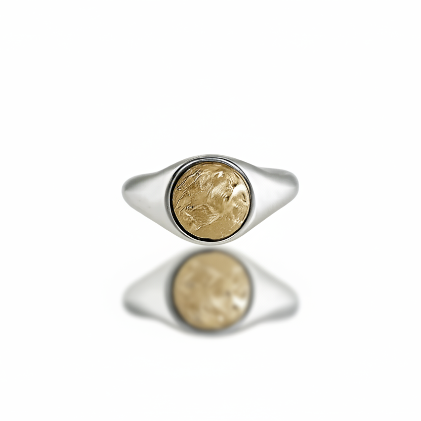 Sandia Crest Sky Island Signet Ring - Two Tone